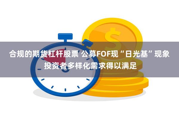 合规的期货杠杆股票 公募FOF现“日光基”现象 投资者多样化需求得以满足
