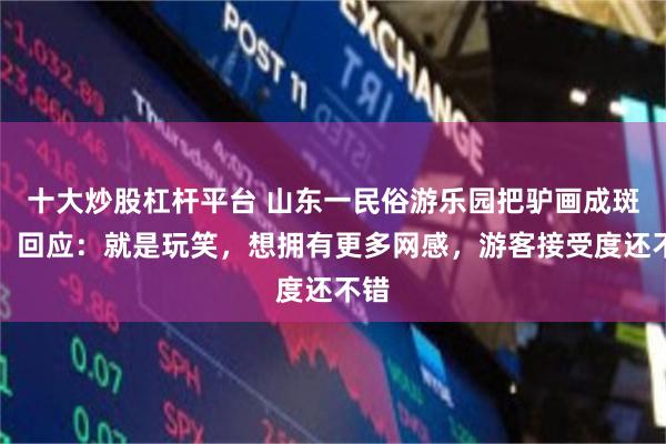 十大炒股杠杆平台 山东一民俗游乐园把驴画成斑马；回应：就是玩笑，想拥有更多网感，游客接受度还不错