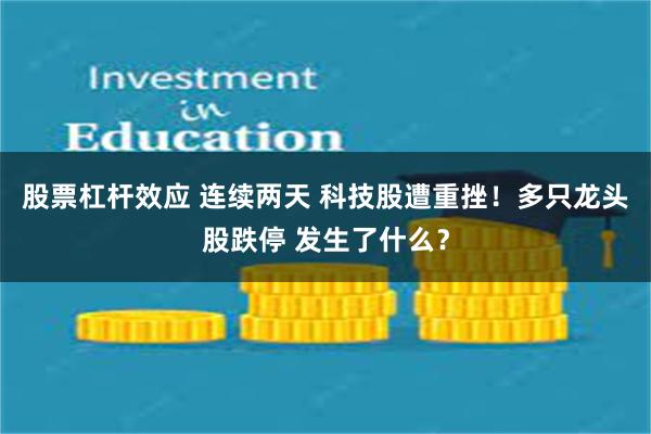 股票杠杆效应 连续两天 科技股遭重挫!多只龙头股跌停 发生了什么?