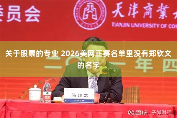关于股票的专业 2026美网正赛名单里没有郑钦文的名字