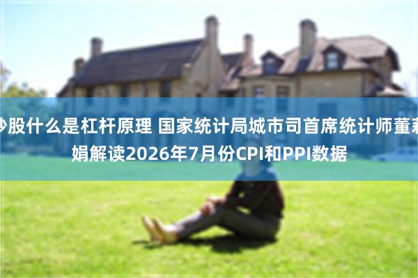 炒股什么是杠杆原理 国家统计局城市司首席统计师董莉娟解读2026年7月份CPI和PPI数据